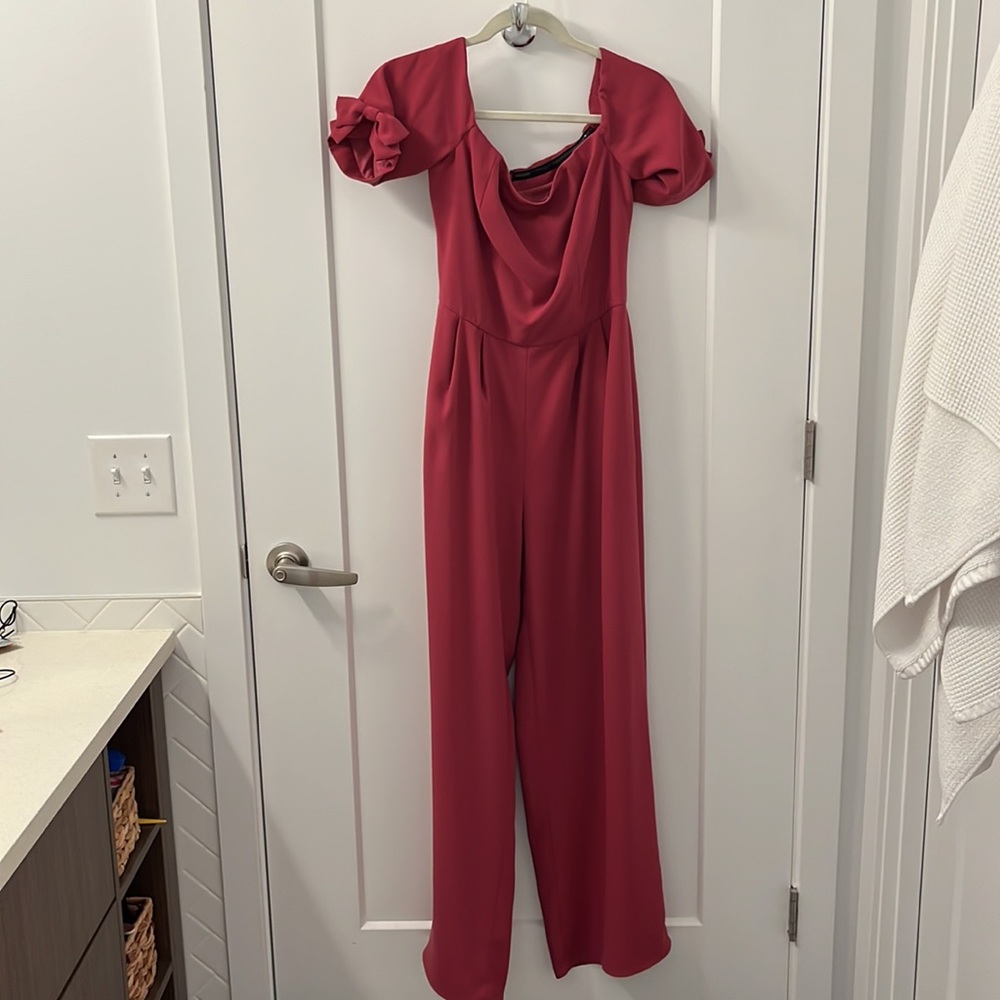 Gal Meets Glam Meredith Bow Jumpsuit - Picture 6 of 12
